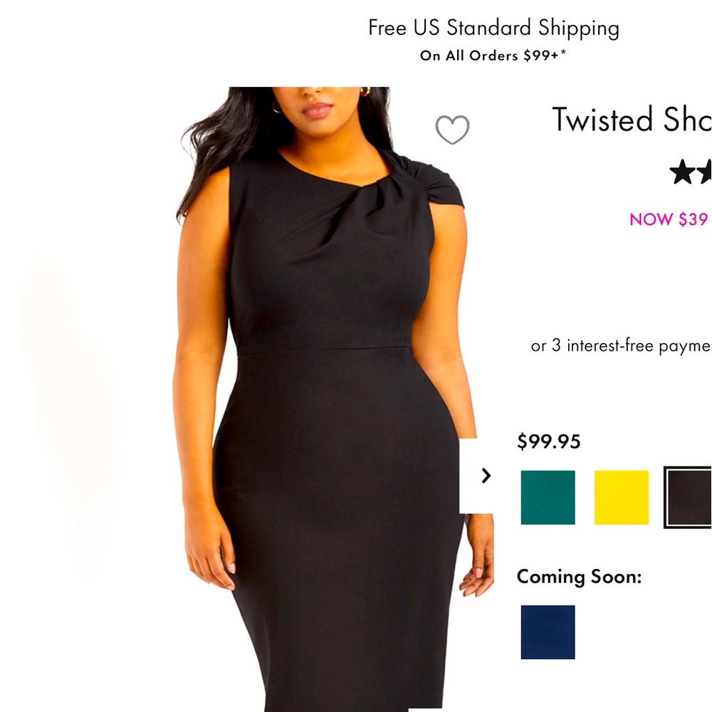 Eloquii Twisted Shoulder Dress
